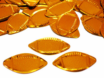 Football Confetti, Embossed Available by the Packet